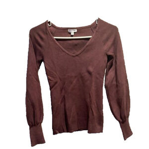 Signature Reitmans brown v neck sweater XS